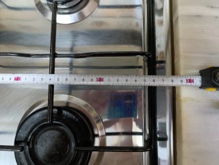 Cocina Acero inoxidable con portabombona de 90 cm