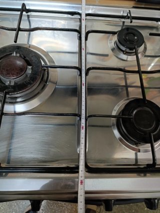Cocina Acero inoxidable con portabombona de 90 cm