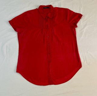 Blusa Roja Manga Corta Cotton Hills
