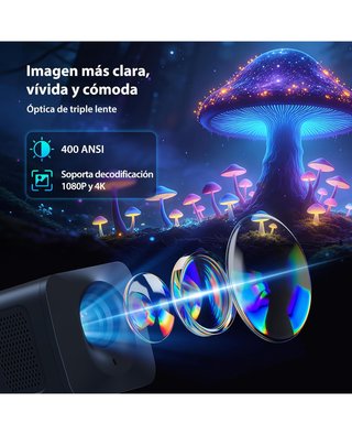 ★Mini Proyector Cine en casa 4K Soportado Auto Key