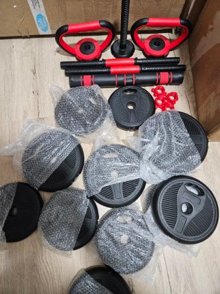 Juego de pesas y mancuernas