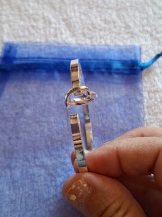 Pulsera plata corazón