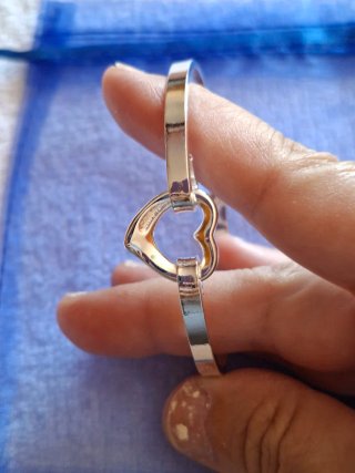 Pulsera plata corazón