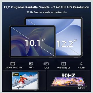 Tablet 12.2 Android 16GB+256GB+1TB