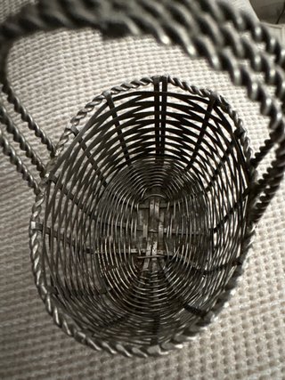 Cesta antigua Alpaca para Niño Jesús
