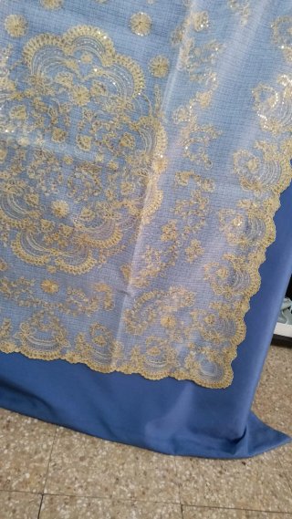 Manteletas Fallera Muselina Oro