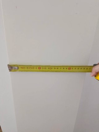 Estantería blanca 190cm con soporte pared