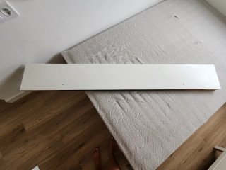 Estantería blanca 190cm con soporte pared