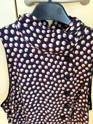 Abito Emporio Armani Pois Blu Taglia S