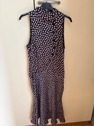 Abito Emporio Armani Pois Blu Taglia S