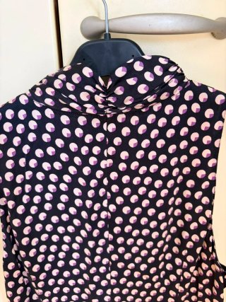 Abito Emporio Armani Pois Blu Taglia S