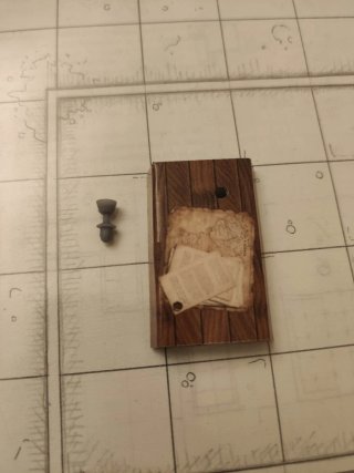 Tavolo con mappa e calice per Heroquest
