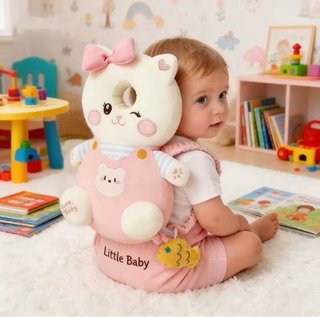 Mochila protectora bebé gatito rosa