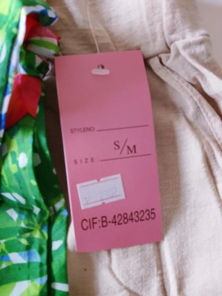 Pantalones anchos lino beige S/M