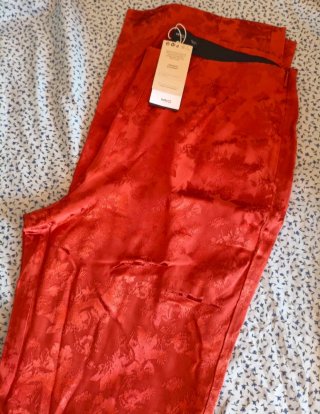 Traje MNG satinado estampado japonés L
