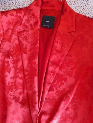 Traje MNG satinado estampado japonés L