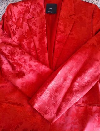 Traje MNG satinado estampado japonés L