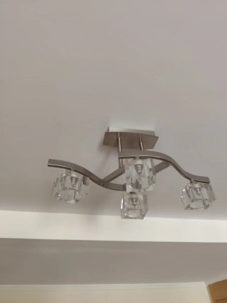 2 Lámparas de techo de metal y cristal para dormit