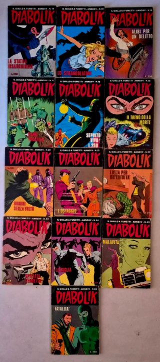 Diabolik anno XV (1976) dal n. 1 al n. 26