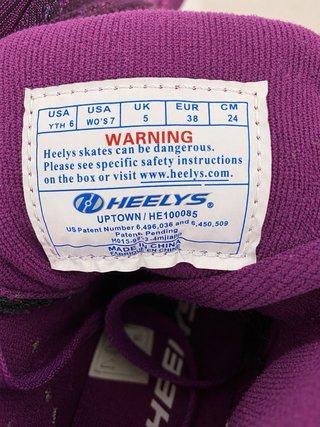 Zapatillas Heelys Moradas Brillantes Talla 38