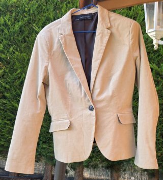 Americana Zara (etiqueta negra) Mujer Beige