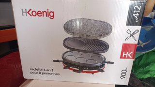 Raclette H.Koenig 4 en 1 para 8 personas