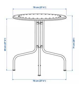 Tavolo rotondo IKEA per giardino/balcone