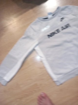 Sudadera Nike Air Gris y Blanca