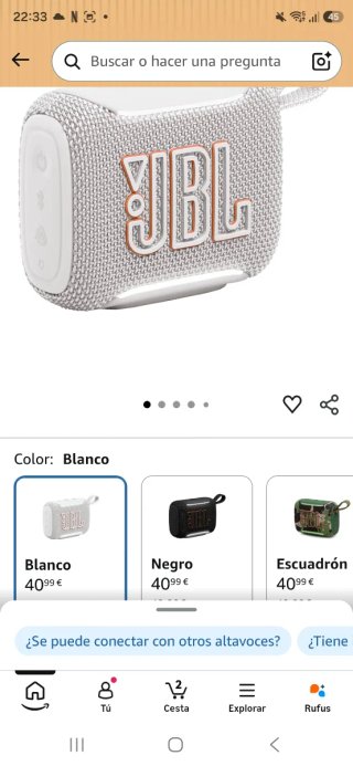 Altavoz JBL Blanco