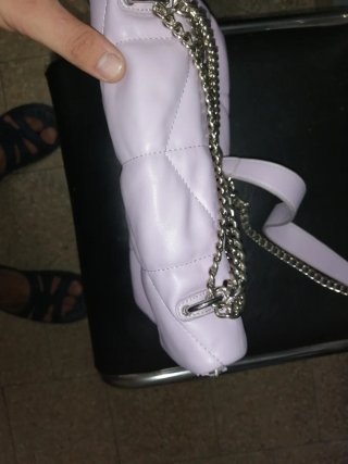 Borsa donna lilla trapuntata