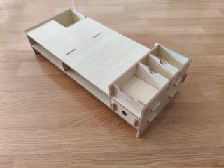 Soporte para Monitor de Madera y Organizador