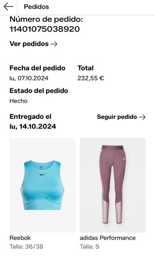 Sujetador deportivo Reebok azul