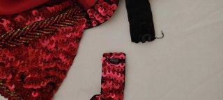 Conjunto Danza Oriental Rojo y Dorado