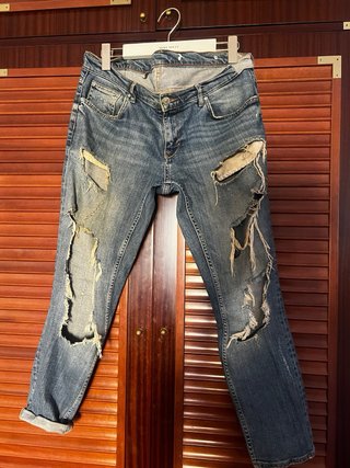 Jeans Zara Strappati Effetto Vintage Taglia 44