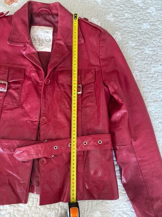 Chaqueta Piel Vintage Oakwood Roja