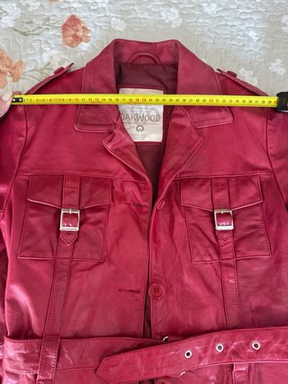 Chaqueta Piel Vintage Oakwood Roja