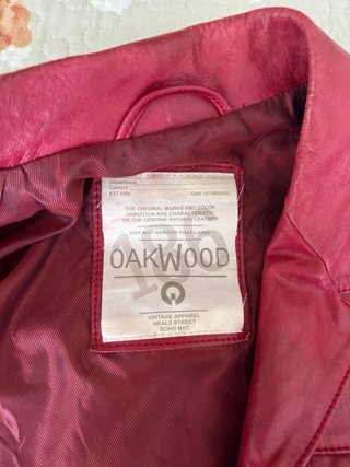 Chaqueta Piel Vintage Oakwood Roja