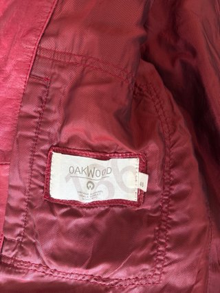Chaqueta Piel Vintage Oakwood Roja
