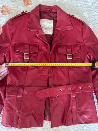 Chaqueta Piel Vintage Oakwood Roja