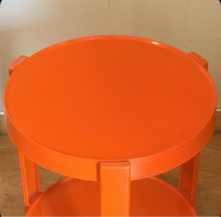 Carro camarera auxiliar vintage naranja