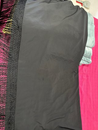 Mantón de Manila negro con flecos