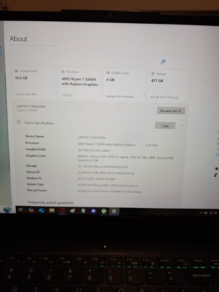 Lenovo Legion 5 AMD Ryzen 7 RTX 3050 Ti