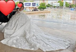 Vestido de Novia Blanco con Pedrería