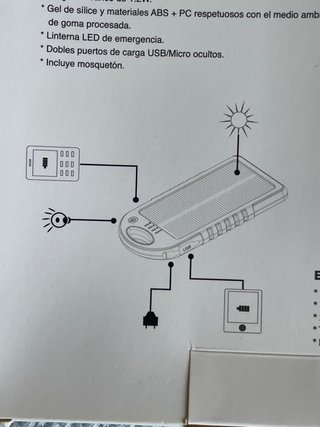 Power Bank Solar 4000mAh / Cargador Solar