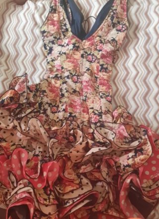 Vestido flamenca corto talla 40