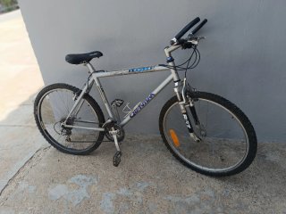 Bicicleta Montaña Naranja y Azul