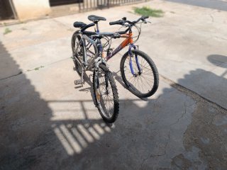 Bicicleta Montaña Naranja y Azul
