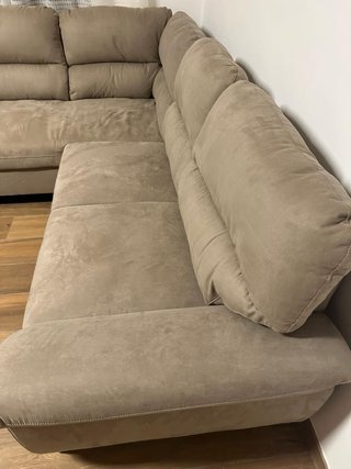 Divano con penisola marrone/grigio  divano letto
