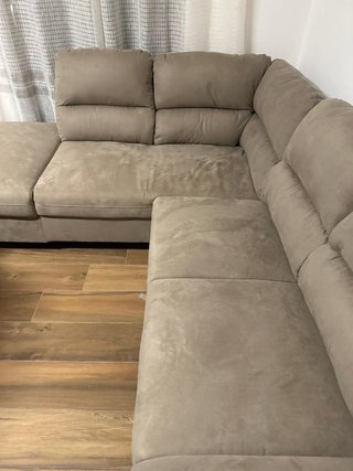 Divano con penisola marrone/grigio  divano letto