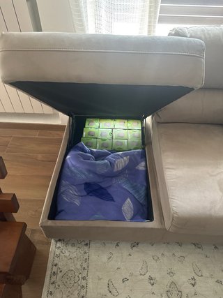 Divano con penisola marrone/grigio  divano letto